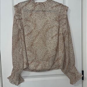 Joe's Jeans Beige Patterned Blouse